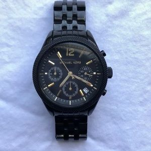 Michael Kors black and gold ceramic watch